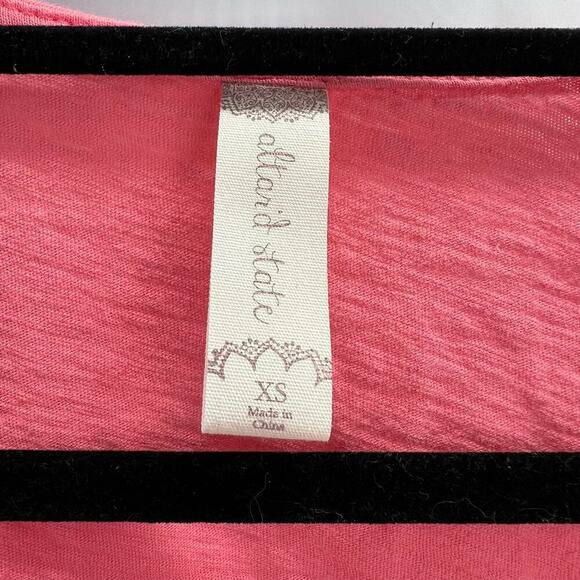 Altar'd State Sugar Coral Plunge V Neck Sleeveless Top with Tie Front S‎ XS - Picture 4 of 6